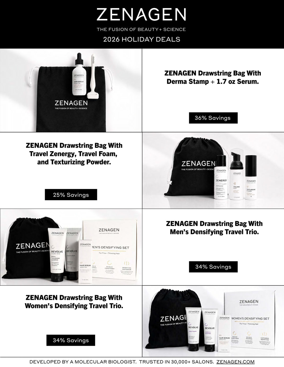 Zenagen Holiday Travel Drawstring Bag Sets